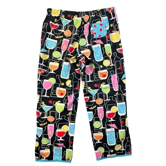 🍒 Medium Nick & Nora Pajama Pants Happy Hour cocktail print. - Picture 10 of 16